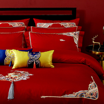 Roland home textiles 120 new wedding wedding bed four or six sets of big red wedding room bed new Chinese style