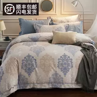 Yunrou delicate Luo Lan home textile spring and autumn cotton Xinjiang long staple cotton cotton cotton quilt cover sheets single double set