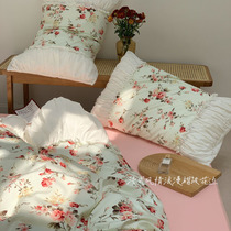 Roland Home Textile French style retro Rose full cotton Four sets Princess Wind bed Bedding Girl Pure Cotton Bedsheet Quilt