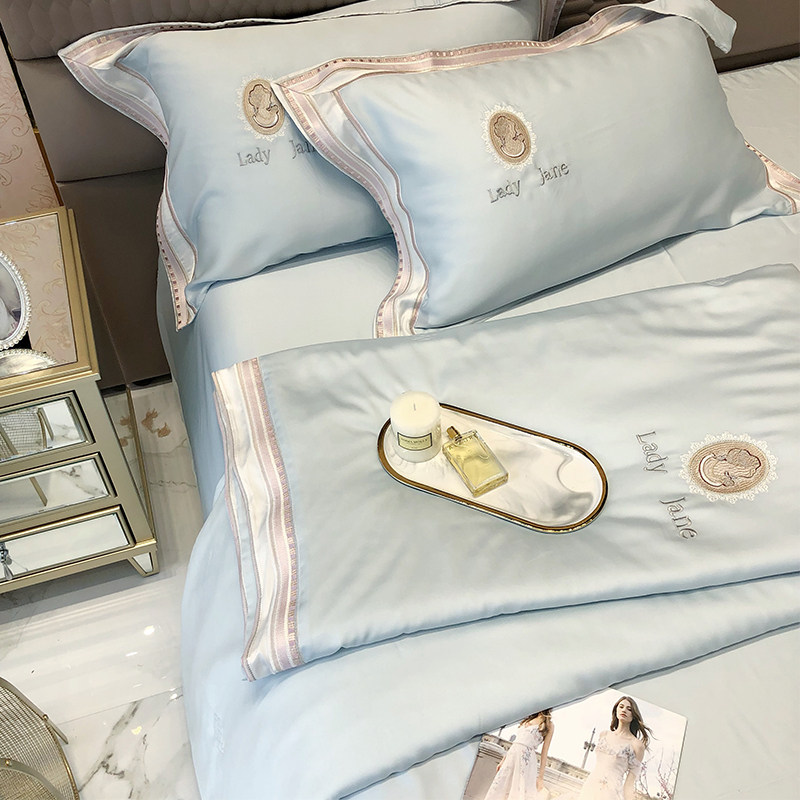 Roland's home spun 100 heather air conditioning by summer cool quilted by thin quilted pillowcase Four-piece bed set summertime cool