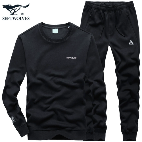 Septwolves, трендовый комплект, спортивный осенний демисезонный спортивный костюм, в корейском стиле