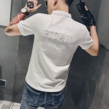 Трендовая футболка с коротким рукавом, шелковая футболка polo, коллекция 2022, в корейском стиле, изысканный стиль