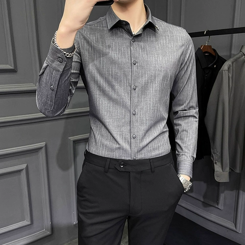 Демисезонная осенняя элитная рубашка, изысканный стиль