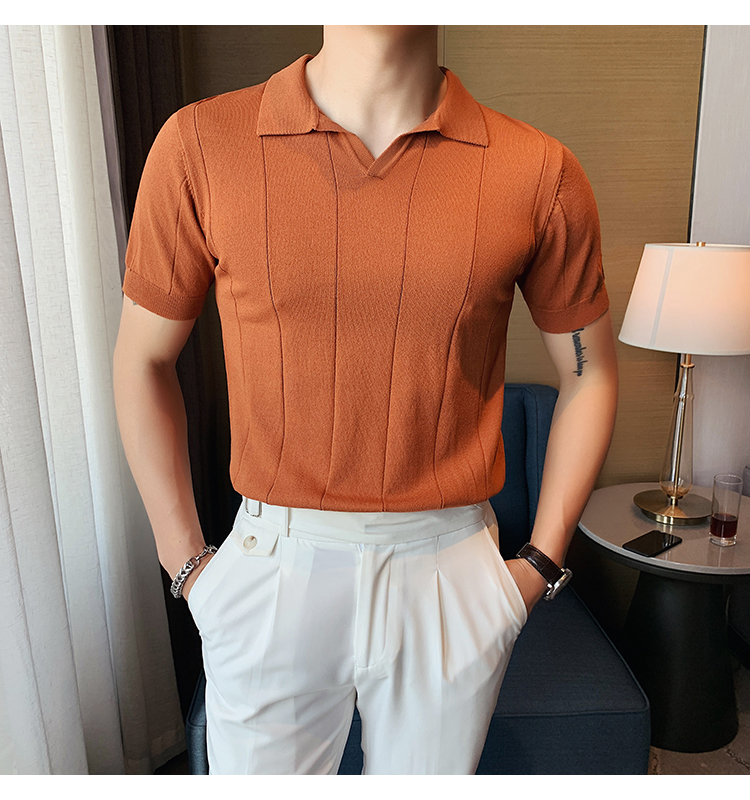Men's Solid Color T-shirt Men's Clothing display picture 35