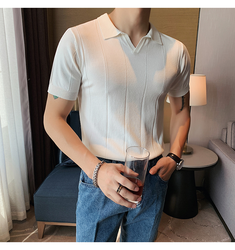 Men's Solid Color T-shirt Men's Clothing display picture 45