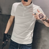 Трендовая футболка с коротким рукавом, шелковая футболка polo, коллекция 2022, в корейском стиле, изысканный стиль