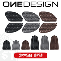 ONEDESIGN 1D SOFT TOUCH MOTORCYCLE VINTAGE FUEL TANK STICKER STREET DOUBLE BOBBER V7 V9 XSR900