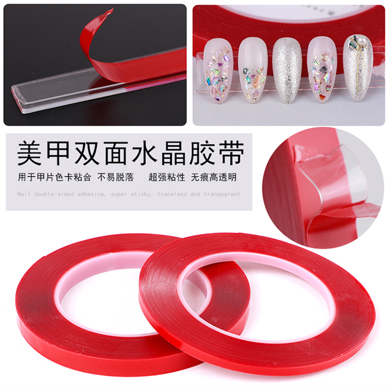 Double-sided transparent crystal glue seamless nail piece auxiliary nail shop special work style printing color card display tool