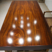 Size: 155*75*9 5 Okan solid wood log large board pineapple grid tea table tea table tea table green heart sandalwood office meeting