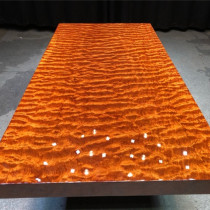 Size: 234*116*11 Ba flower solid wood board log tea table tea table Tea Board boss Office conference table