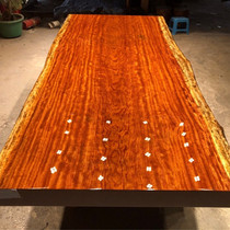 Size: 190*89*10 2 Ba flower solid wood board log tea table Tea Board boss Office conference table