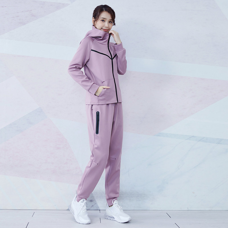 Yoga Suit Woman Autumn Winter New Breathable Hat Jacket Professional Speed Dry Clothing Outdoor Running Sports Fitness Suit