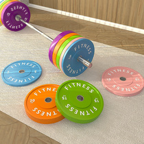 Competitive macaron colorful barbell plate with large hole 50MM for women to practice hip bridge and fitness home to grab dumbbell plate for weightlifting