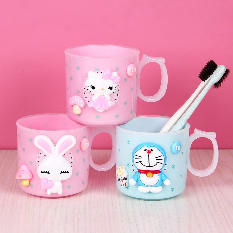 Baby Children Brush Cup Cup Girl mouthwash Cup Creative Cartoon Cup Set with toothbrush cup Set