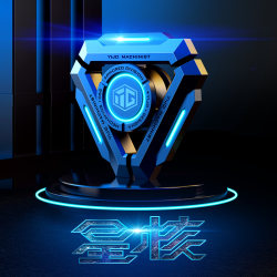 Glowing Fidget Spinner, Luminous Black Technology, Finger Decompression and Stress Relief Tool, Blade-Breaking Toy, Gift for Teenagers