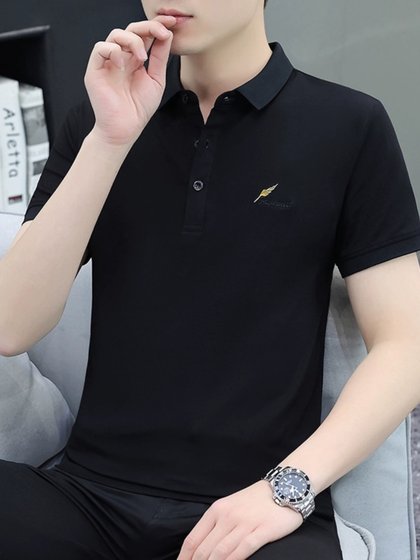 男士短袖t恤2025新款潮牌纯棉夏季男装翻领polo衫有带领保罗体桖