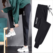  Sweatpants womens loose-legged casual pants autumn 2021 new spring and autumn thin section student cotton early autumn sweatpants