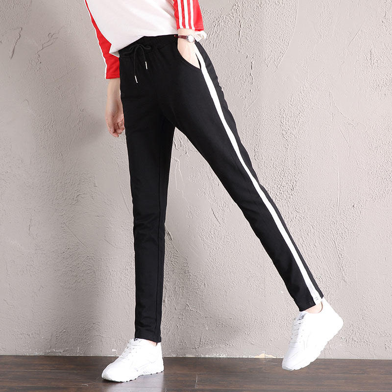 Sweatpants women's summer thin 2021 new casual loose thin wild student straight pants burst style sweatpants