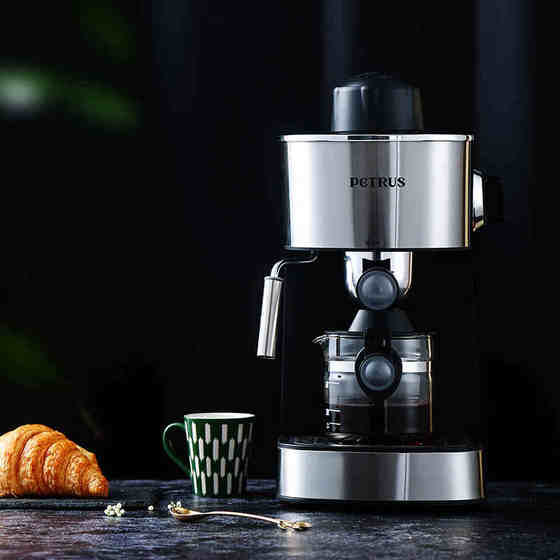 Petrus PE3180B 이탈리아 커피 머신 가정용 소형 미니 냄비 완전 반자동 스팀 밀크 포밍 아메리칸 스타일