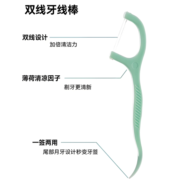 Mint-flavored double-threaded dental floss stick family pack ultra-fine bow box disposable dental floss toothpick to freshen your mouth