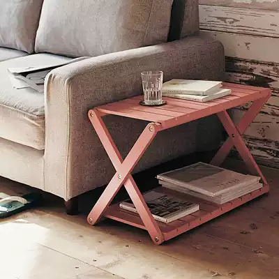 Japanese balcony living room storage floor shelf Storage display multi-layer function Japanese solid style wooden bookshelf