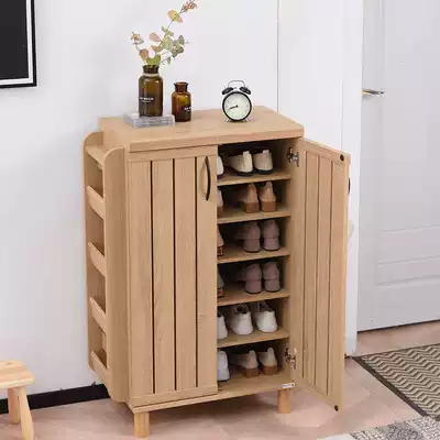 Shoe cabinet home door porch cabinet simple modern small apartment balcony storage cabinet integrated wall storage cabinet