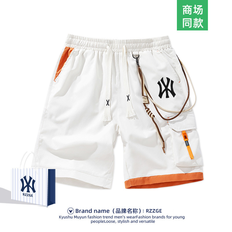 [Ole Official] Summer Casual Shorts for Women, Loose Mid-Waist Five-Point Sports Cargo Straight-Leg Pants, Trendy Brand