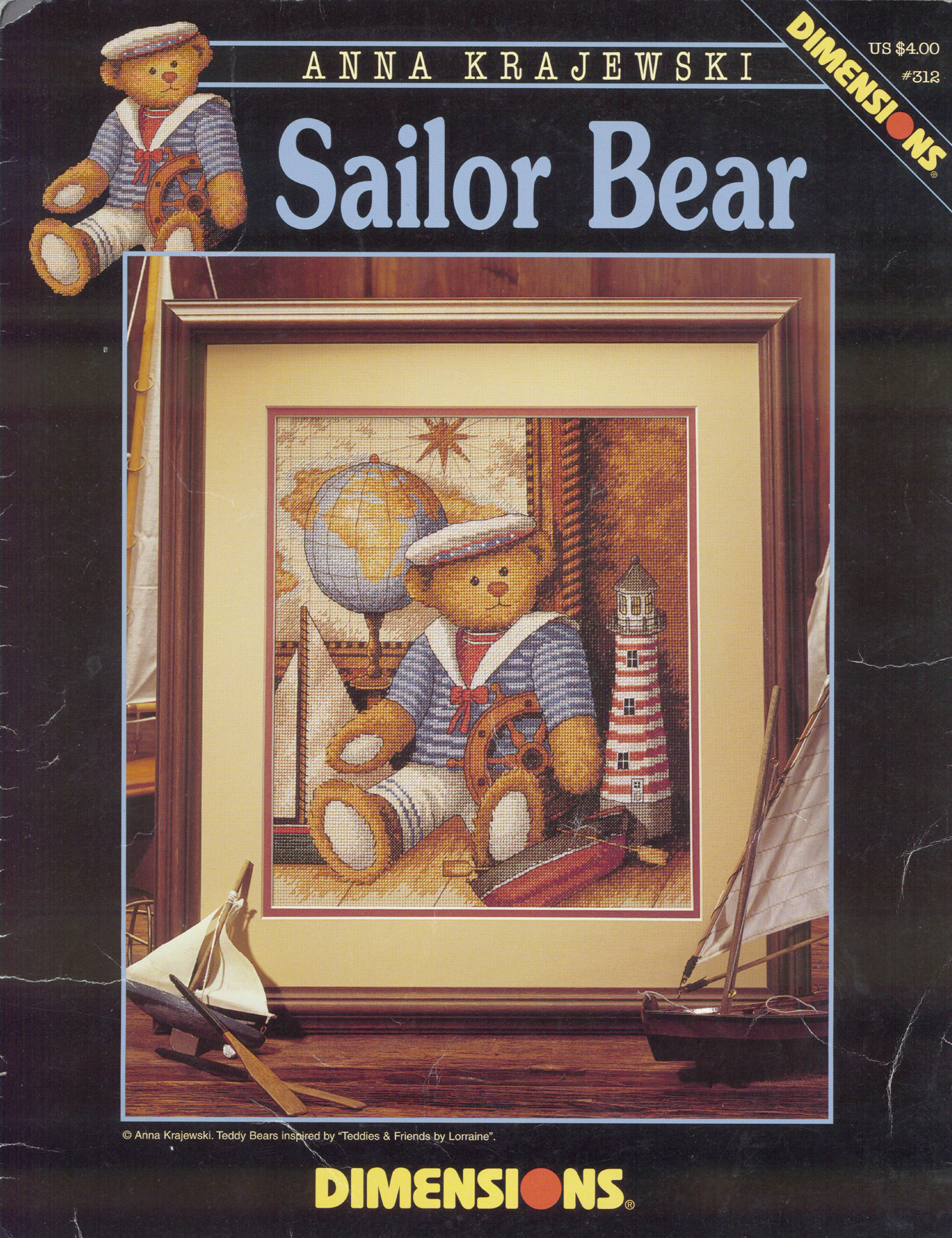 Dim00312 Sailor bear paper embroidery 6 pages 128g Colour spray cans paper Print