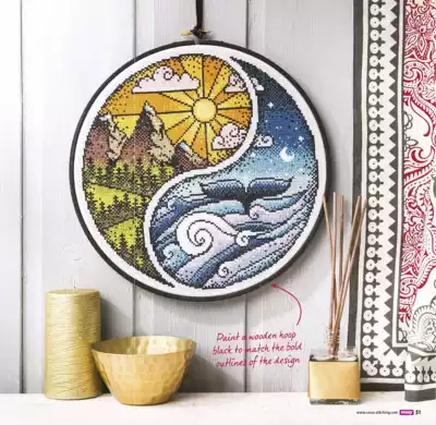 Ying And Yang paper embroidery figure 4 pages 128G color spray can paper printing