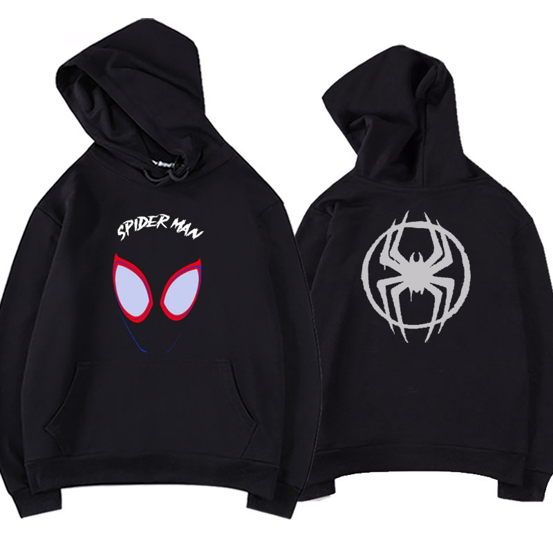 Spider-Man Mask Hooded Sweatshirt Spring and Autumn Loose-Fitting Youth Long-Sleeve Hoodie Jacket Trendy Top