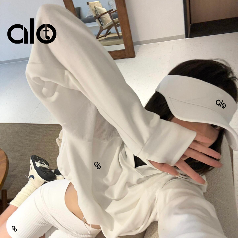 Aloide American Version of Yoga Clothing Jacket for Women with Drawstring Hem, Thin Fitness Sports Cover-Up, Loose Hooded Sun Protection Clothing