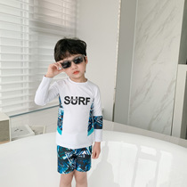 Long sleeves Childrens swimsuit Split Sun Speed Dry Korea Baby Ins Swimsuit Pants Handsome Boy Boy sunbathing suit