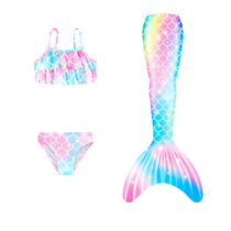 Child Mermaid Swimsuit Bikini Princess Dresses Fish Tails Swim Clothing Girl Split Dresses Swimsuit
