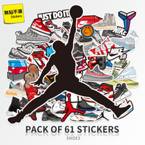 Nike sneakers Jordan shoes stickers personality tide luggage suitcase mobile phone notebook skateboard waterproof stickers