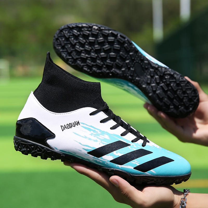 Falcon X19 High Cylinder Football Shoes Man Tf Crumpled Mandarin Duck Adult Student Children AG Long Nail Sports Training Shoes Woman