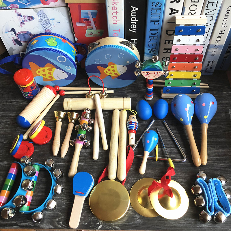 Orff Bộ gõ Nhạc cụ Trường mẫu giáo Trường tiểu học Mầm non Trẻ em Nhạc cụ Đặt Khai sáng Đồ chơi Âm nhạc vương quốc đồ chơi