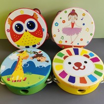 Orf percussion instrument childrens small bell drummer hand beat drum rattle bell kindergarten teacher Xinjiang dance performance props