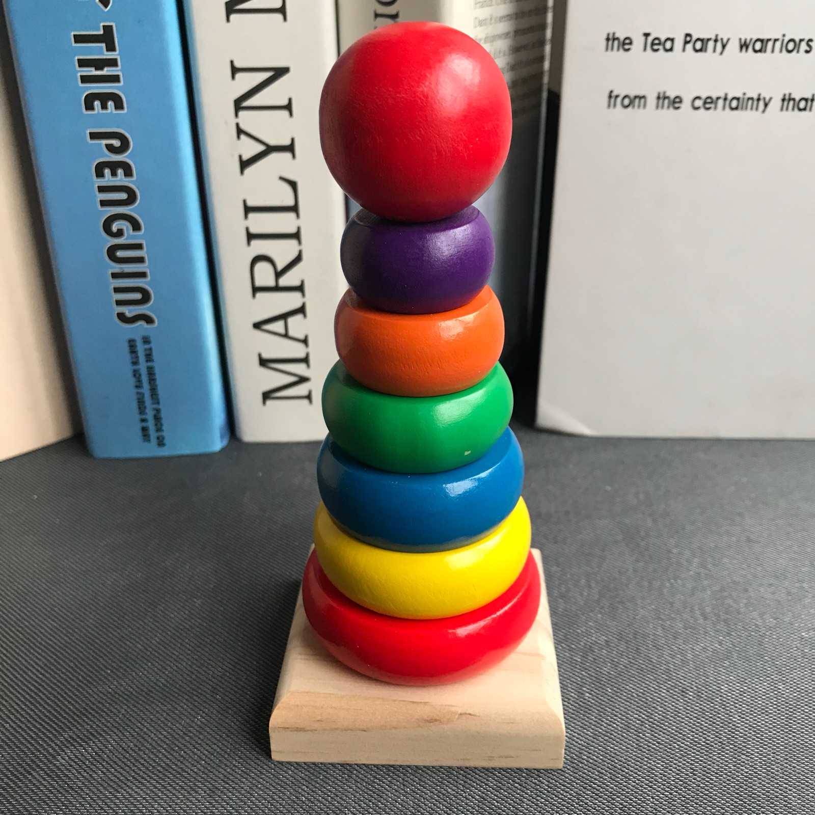 Sleeve column windmill sleeve tower layer laminated Leasing rainbow tower Colour Cognitive Ferrule Wooden baby Early teaching Puzzle Toys
