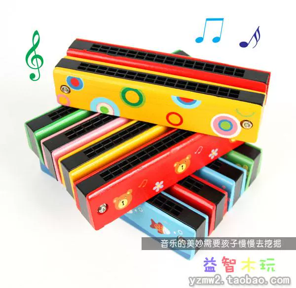 cụ Orff con 16 lỗ harmonica chơi bé nhạc mầm non đồ chơi gỗ giáo dục 3-5-7 tuổi