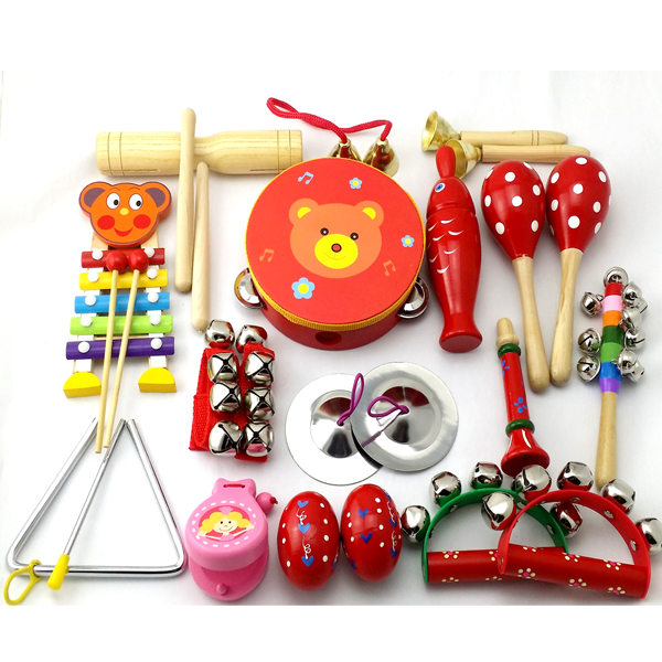 Muer Orff bộ gõ hỗ trợ giảng dạy kết hợp giáo dục trẻ sơ sinh giáo dục sớm nhạc cụ đồ chơi trống hai mặt đồ chơi cho trẻ em