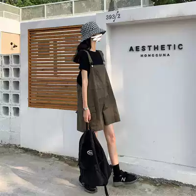 High waist 2021 New Korean version of loose slim Joker tooling pants casual high waist pocket baby bag pants women tide