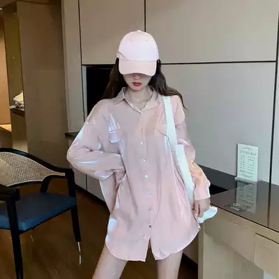 Shirt female design sense small crowd fish Ji White Joker white loose coat foreign pie autumn shirt long sleeve shirt tide