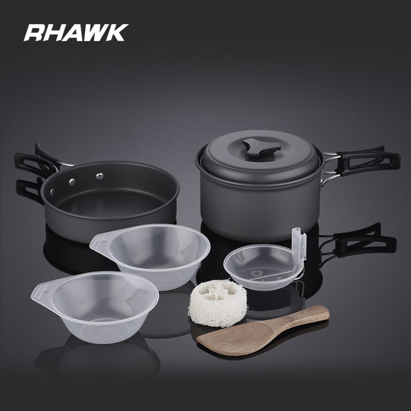 RHAWK Outdoor camping Camping set pot Riding cooking pot Single multiplayer outdoor set pot Kettle Tea