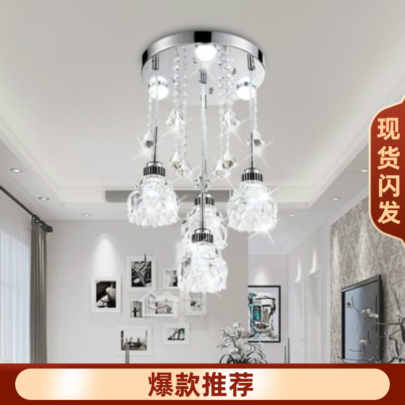 Restaurant Chandelier, Bedroom Cozy and Romantic Dining Table Lamp, Elegant Crystal Guangdong Zhongshan Lighting, Modern Minimalist Bar Lamp