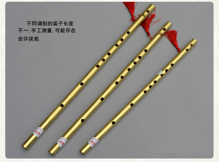 Tiếng sáo đồng Trung Quốc mới bắt đầu nhạc cụ sáo đồng sáo thép sáo dài mà không bị nứt sáo kim loại giai điệu DEF - Nhạc cụ dân tộc các loại đàn cổ cầm