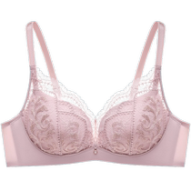 Maniform long triangle non-wired comfortable push-up bra for women with small breasts showing large embroidered underwear-m1