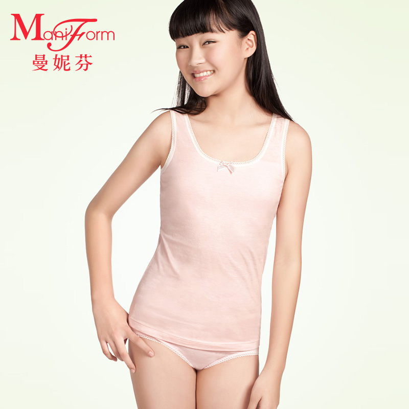 Manifen cotton student sling underwear cute cotton pad developmental girl vest bra female