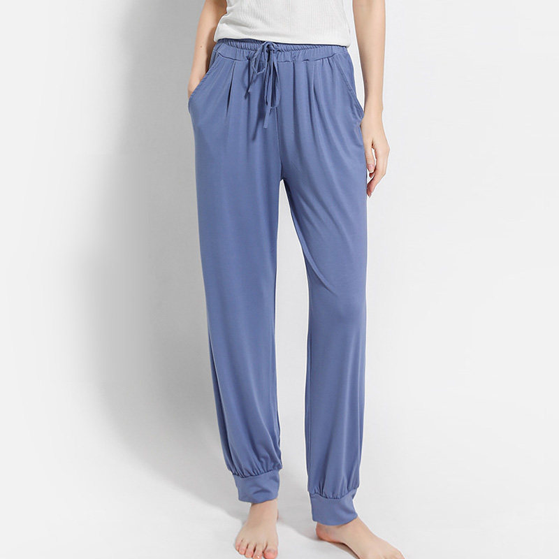 Modal pajama pants women's summer thin loose trousers spring and autumn anti-mosquito air-conditioning pants home pants can be worn outside large size home pants