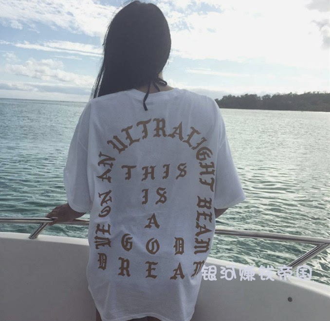I Feel Like Kanye City Limited T-Shirt Kanye West White Gold Short-Sleeved Men's and Women's g Inspection