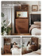 Solid wood dressing table small makeup table bedroom modern simple small apartment bedside table storage cabinet integrated flip